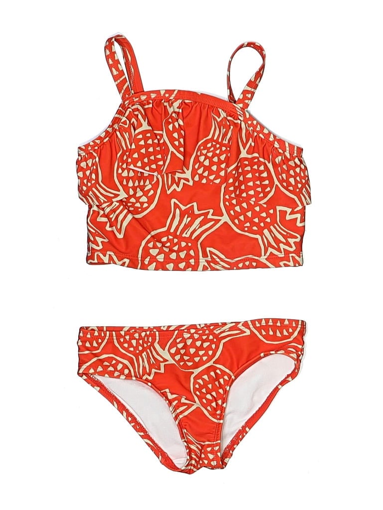 Pre-owned Carter's Kids' Two Piece Swimsuit In Orange