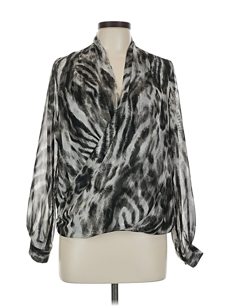 Pre-owned Jennifer Lopez Long Sleeve Blouse In White