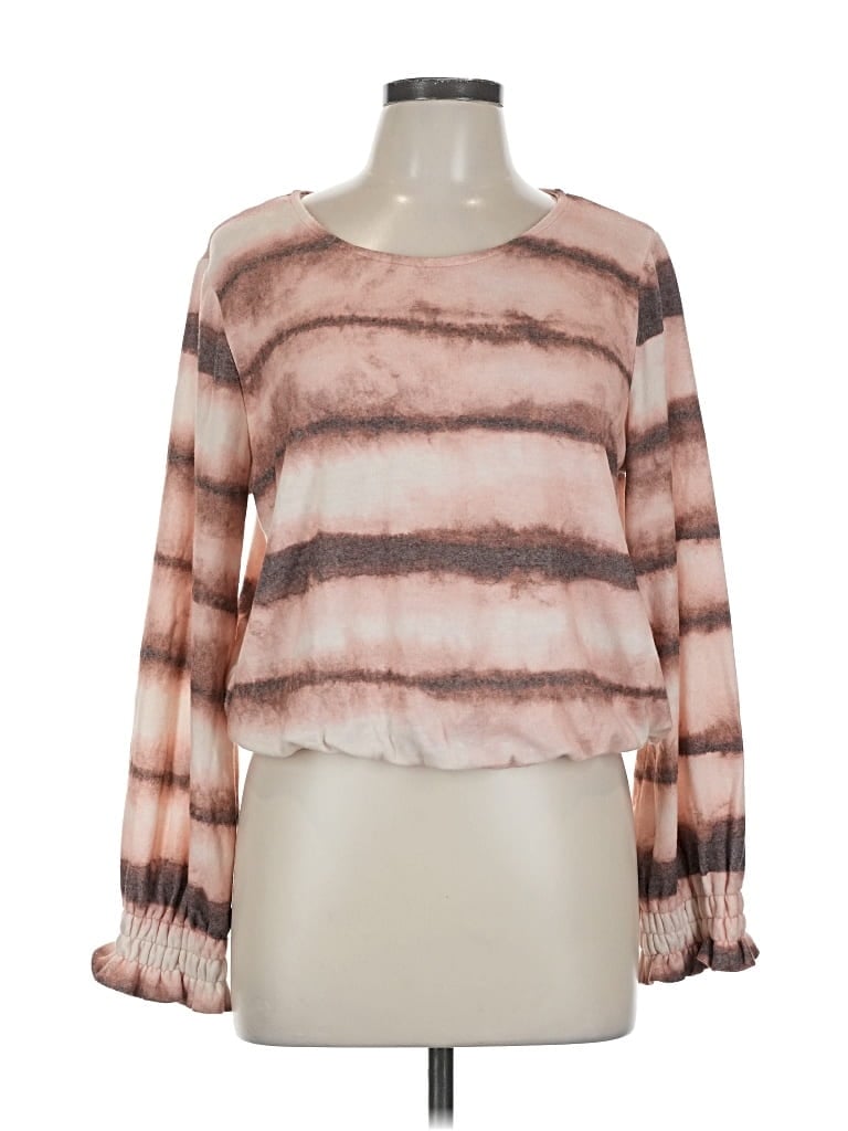 Pre-owned Self Esteem Long Sleeve Blouse In Pink