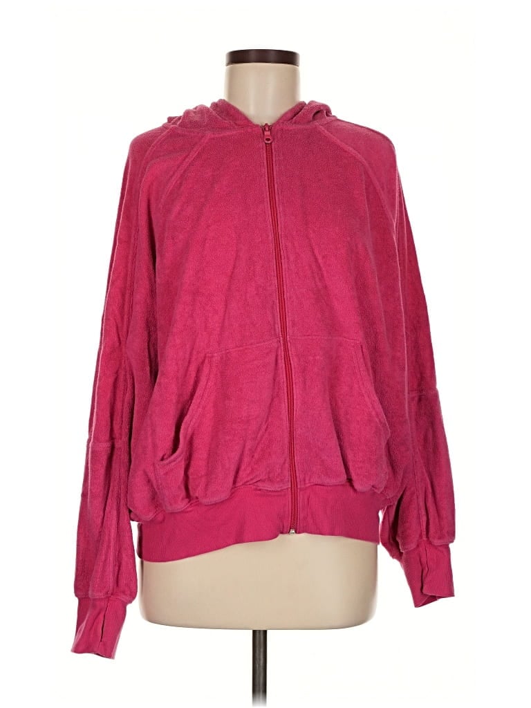 Pre-owned Offline By Aerie Zip Up Hoodie In Pink