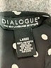 Dialogue Polka Dots Black Sleeveless Blouse Size L - photo 7
