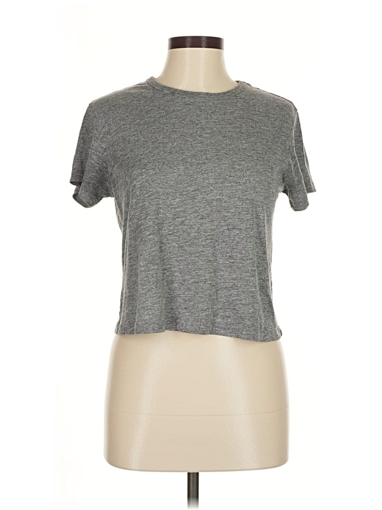 Pre-owned Monrow Short Sleeve T-shirt In Gray