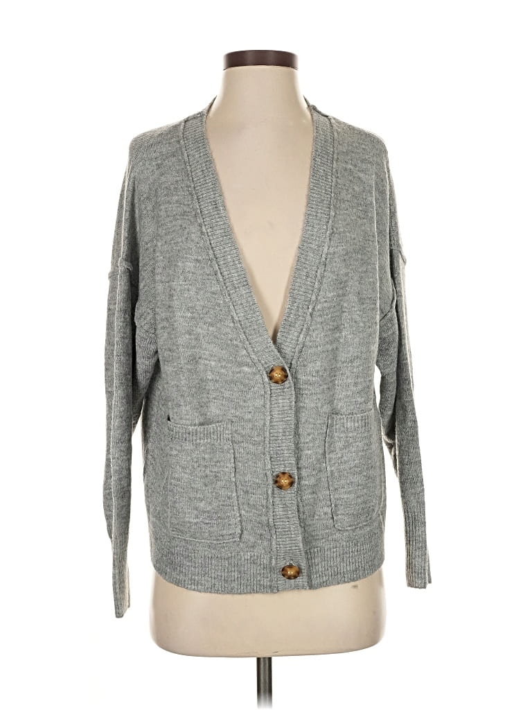 Pre-owned Forever 21 Cardigan Sweater In Gray