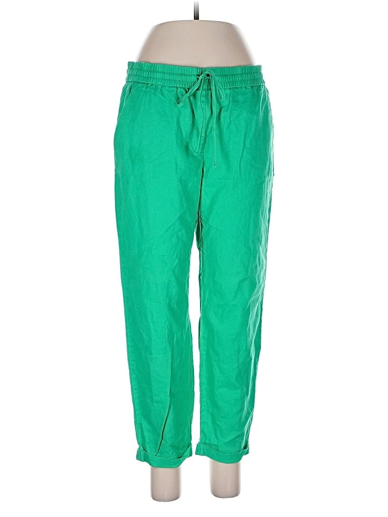 Pre-owned J.crew Factory Store Linen Pants In Green