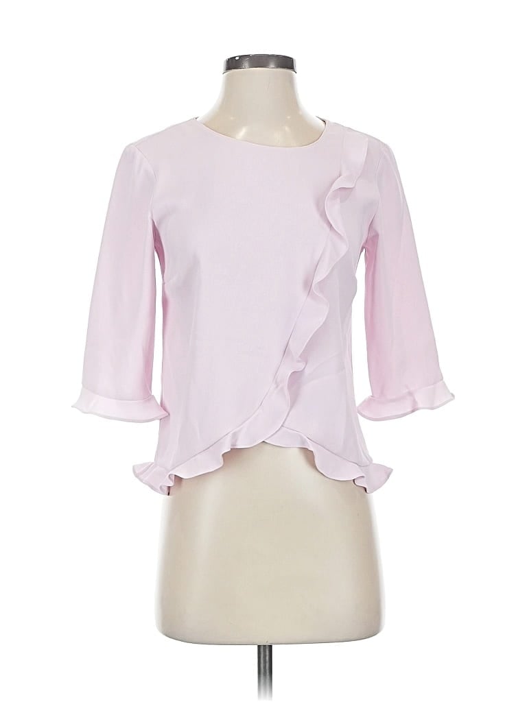 Pre-owned Amanda Uprichard 3/4 Sleeve Blouse In Pink