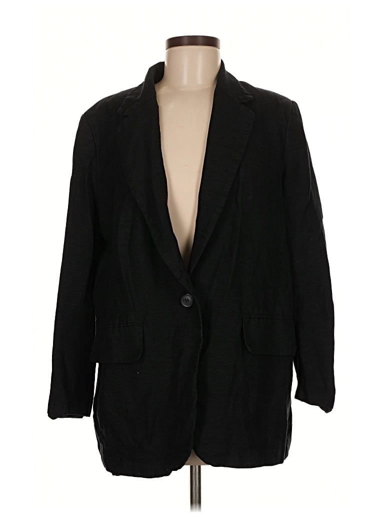 Pre-owned H&m Blazer Jacket In Black