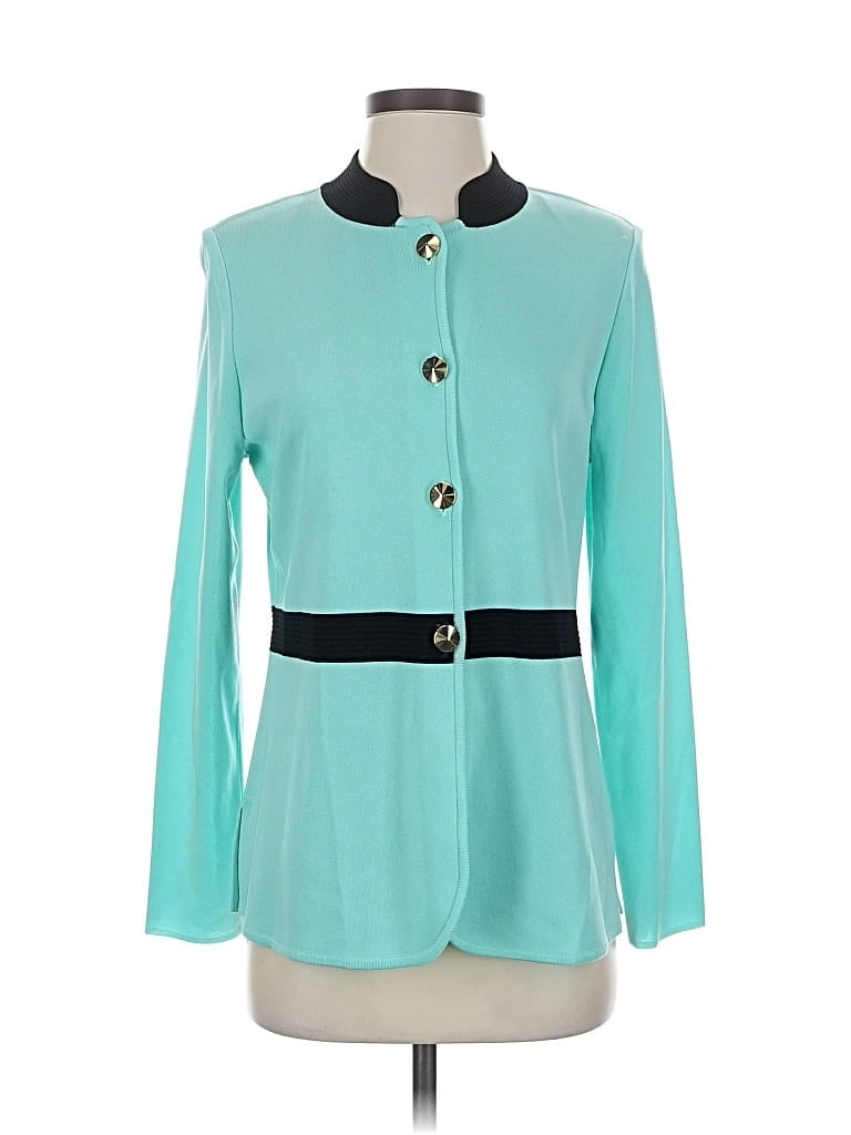 Pre-owned Misook Blazer Jacket In Blue