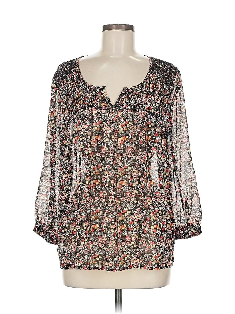 Pre-owned Two By Vince Camuto 3/4 Sleeve Blouse In Silver