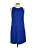 Mango Solid Blue Casual Dress Size 6 - photo 1