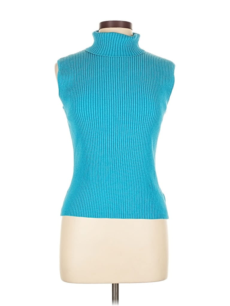 Pre-owned Chico's Turtleneck Sweater In Blue