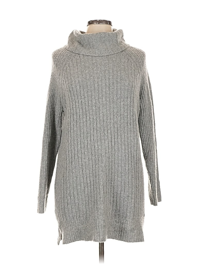 Pre-owned Eddie Bauer Turtleneck Sweater In Gray