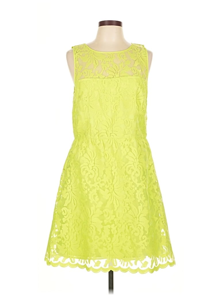 Pre-owned Laundry By Shelli Segal Cocktail Dress In Yellow