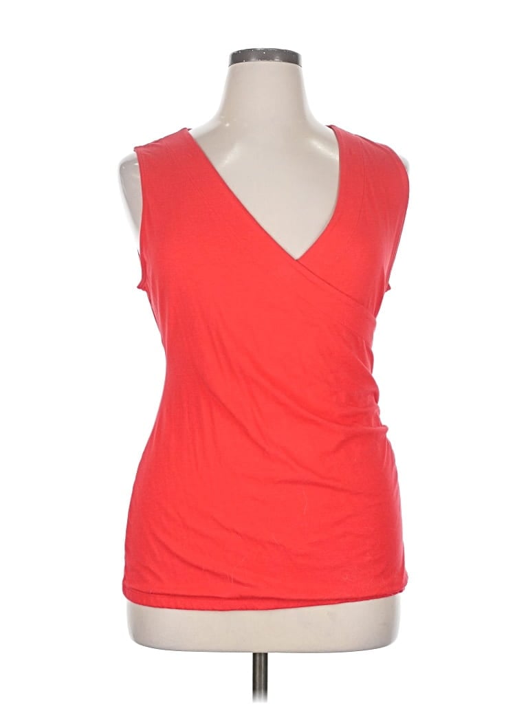 Pre-owned Soft Surroundings Sleeveless Top Red V Neck Tops