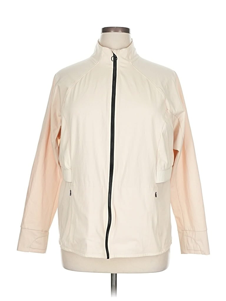 Pre-owned Fabletics Track Jacket In White