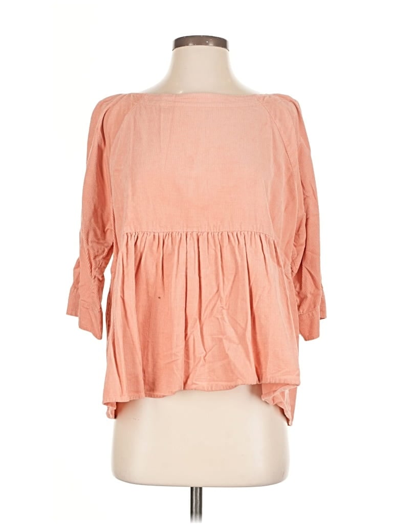 Pre-owned Maeve By Anthropologie 3/4 Sleeve Blouse In Orange