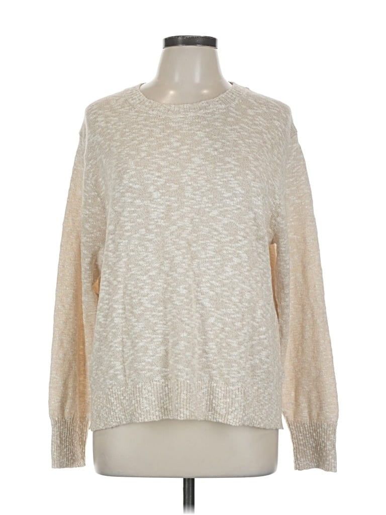 Pre-owned J.crew Factory Store Pullover Sweater In White