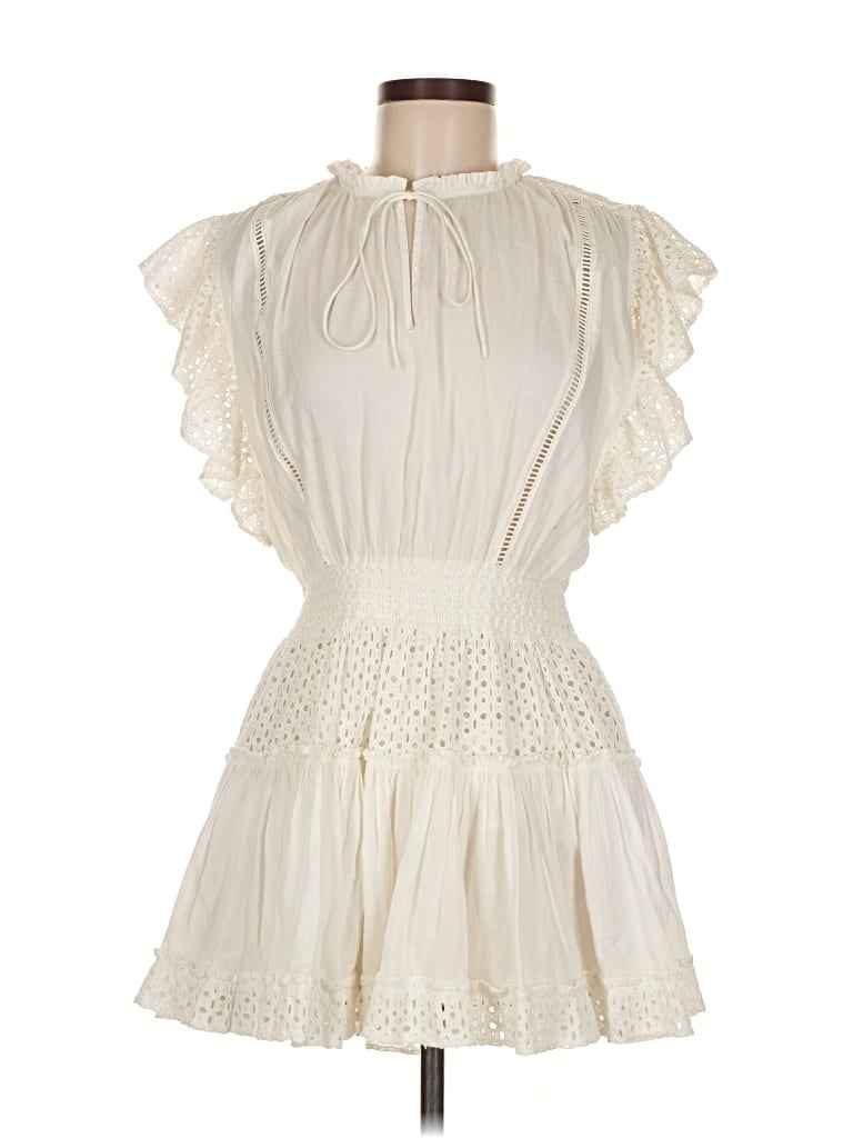 Pre-owned Misa Cocktail Dress In White