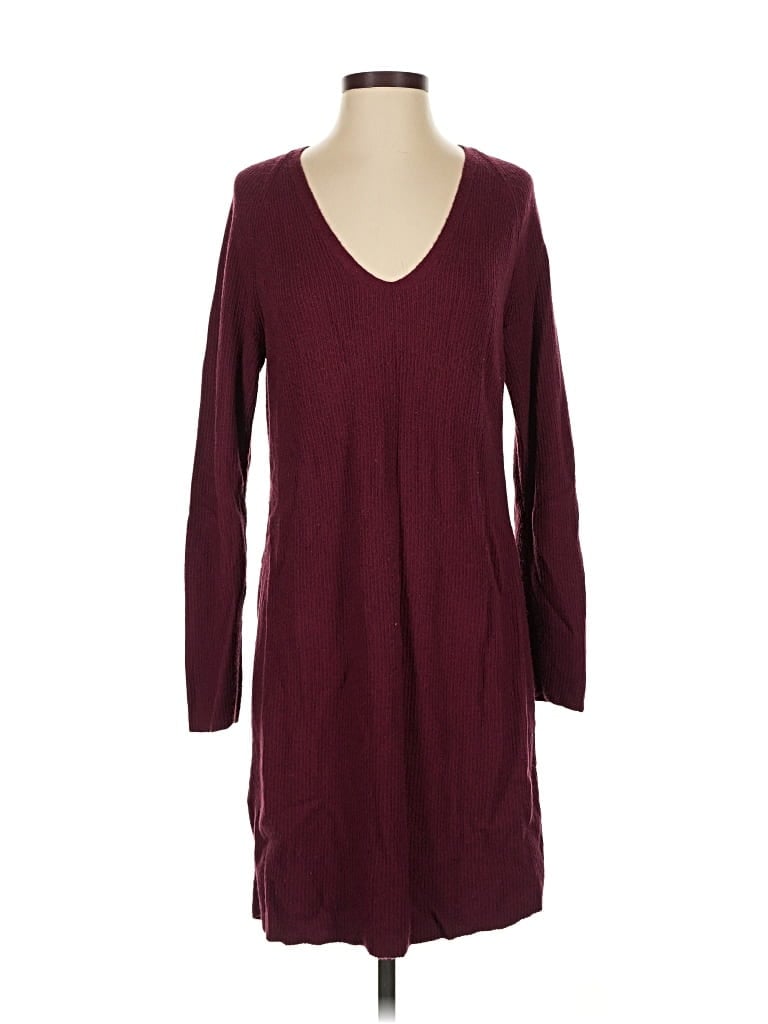 Pre-owned A New Day Casual Dress In Burgundy