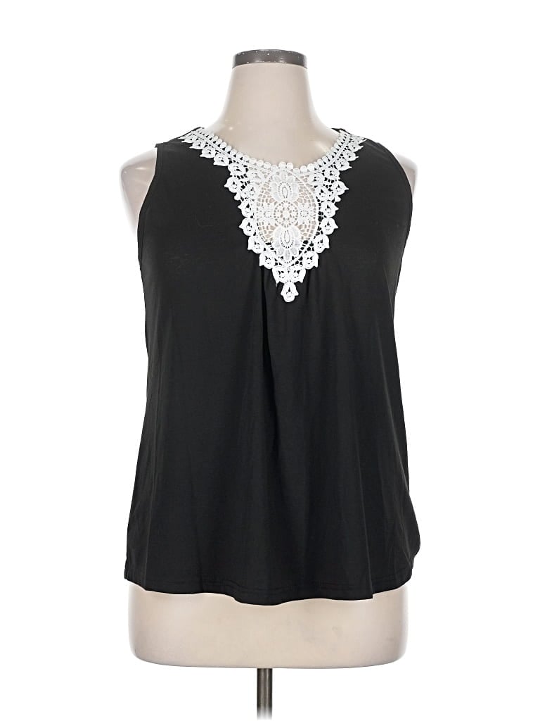 Pre-owned Shein Curve Sleeveless Blouse In Black