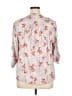 Torrid 100% Rayon Floral Gray 3/4 Sleeve Blouse Size 1X Plus (1) - photo 2