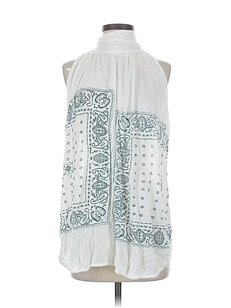 Pre-owned Free People Sleeveless Blouse In White