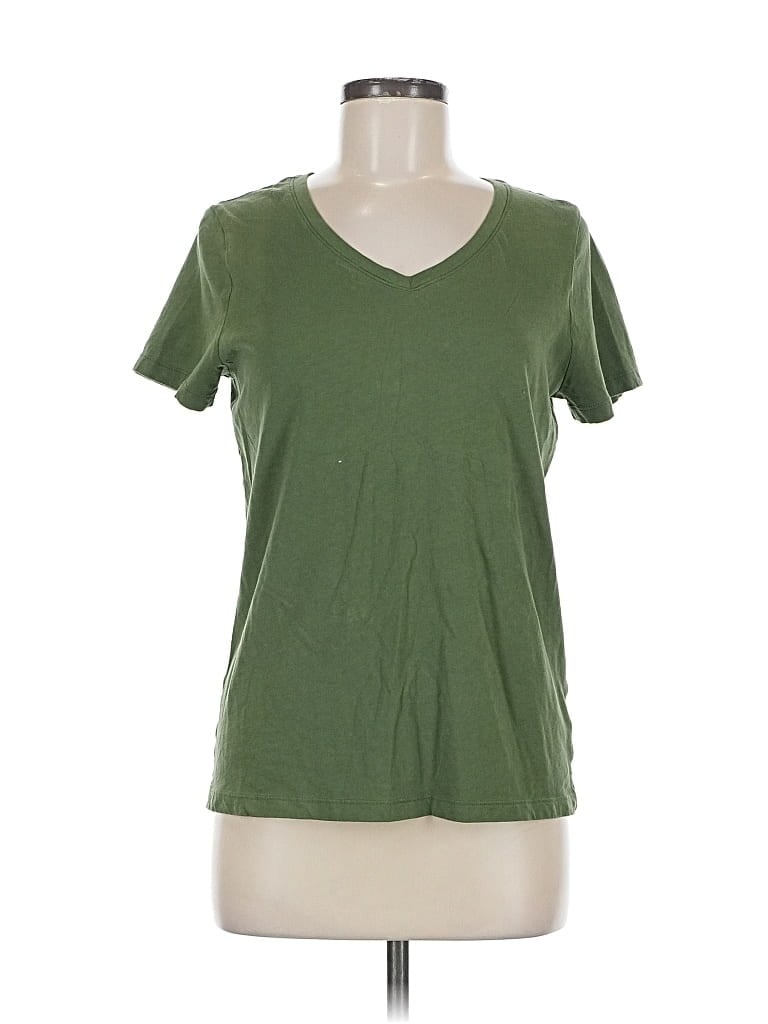 Pre-owned Time And Tru Short Sleeve T-shirt In Green
