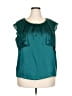 J. Peterman Teal Sleeveless Blouse Size 20 - photo 1