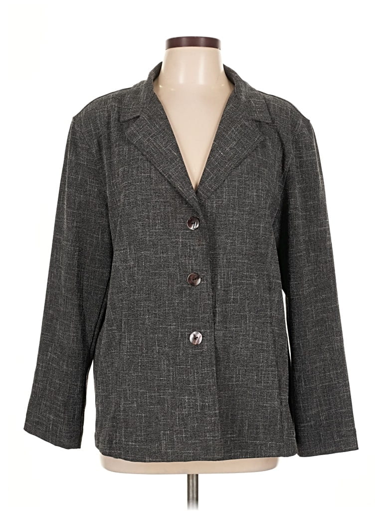 Pre-owned Chico's Blazer Jacket In Gray