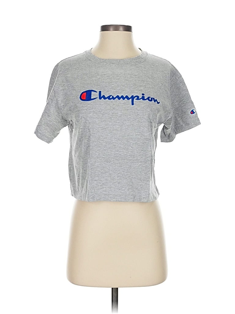 Pre-owned Champion Short Sleeve T-shirt In Silver
