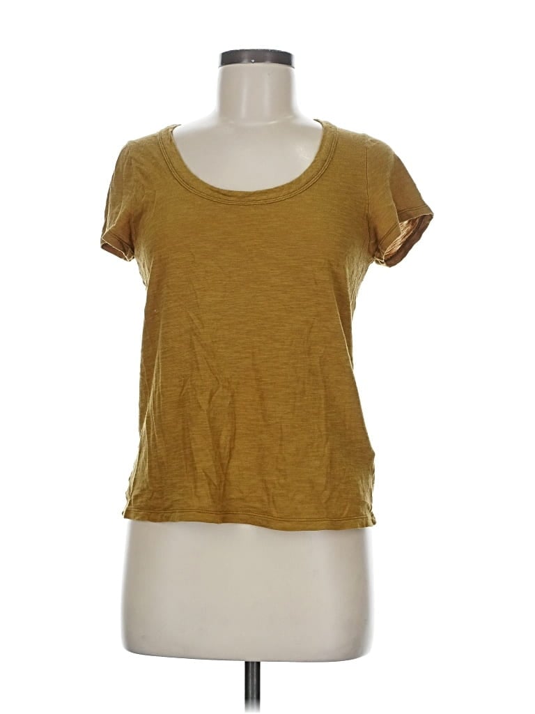 Pre-owned Banana Republic Short Sleeve T-shirt In Gold