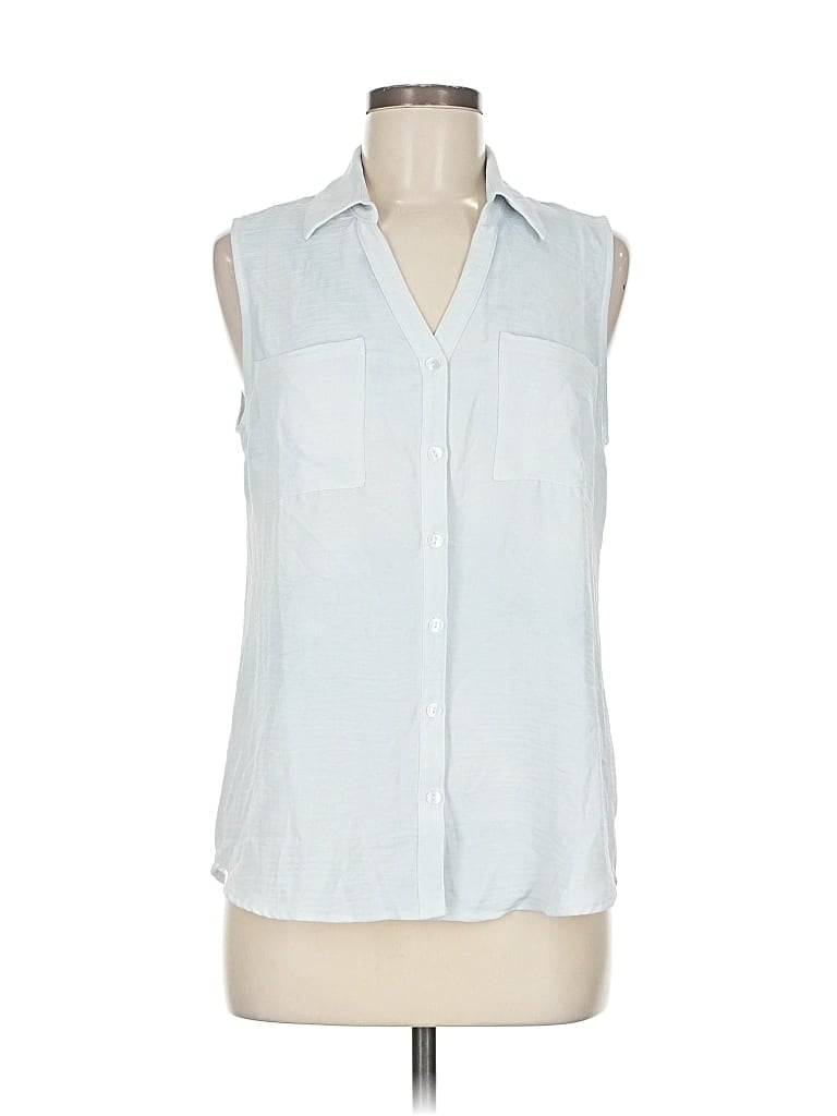 Pre-owned Fortune + Ivy Sleeveless Blouse In Blue