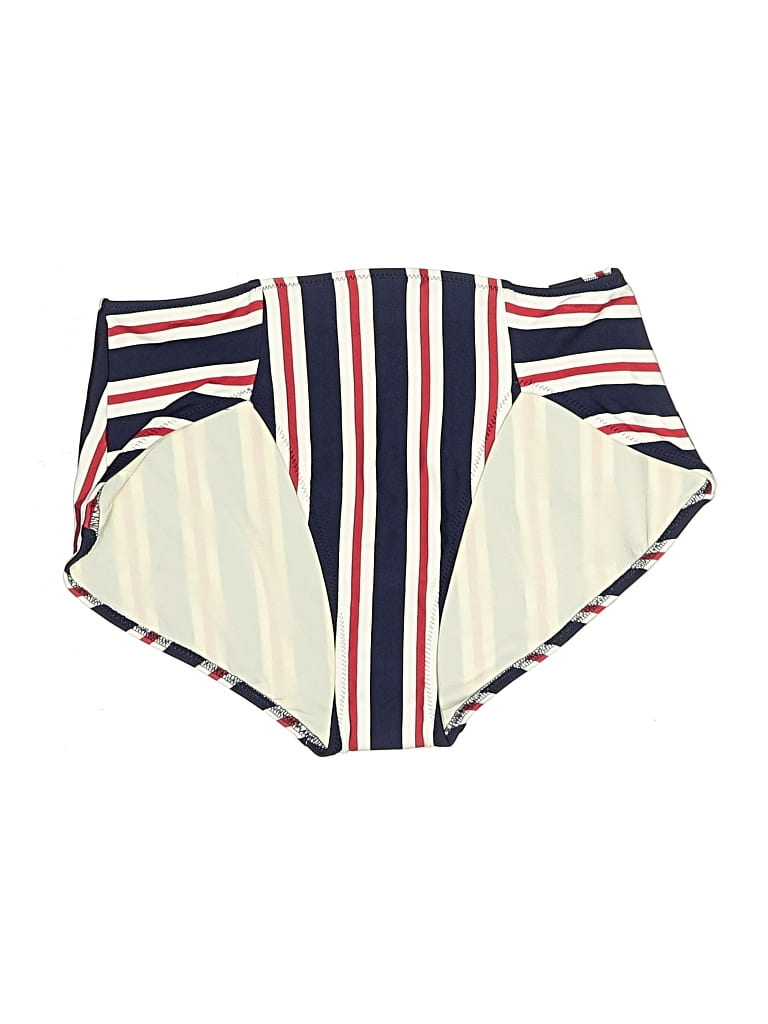 Pre-owned Solid & Striped Swimsuit Bottoms In White