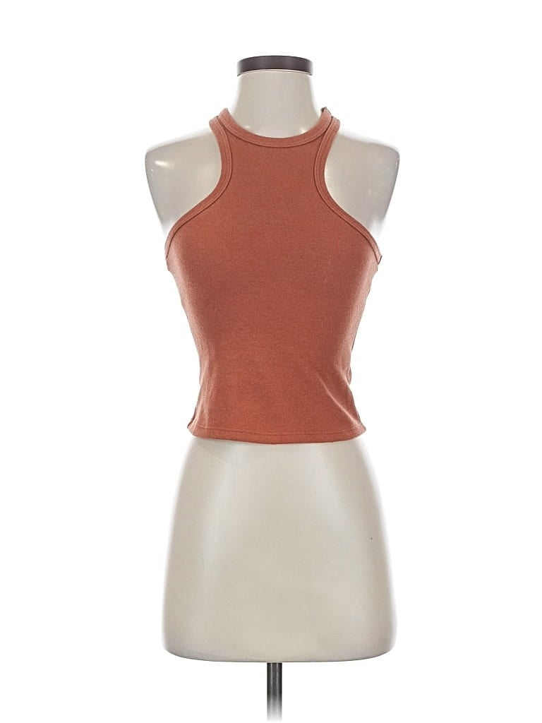 Pre-owned The Line By K Tank Top Brown Halter Neckline Tops