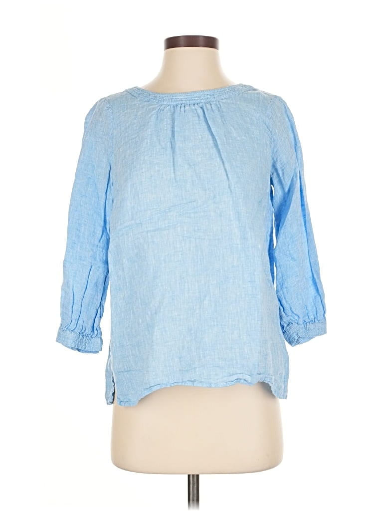 Pre-owned Talbots 3/4 Sleeve Blouse In Blue