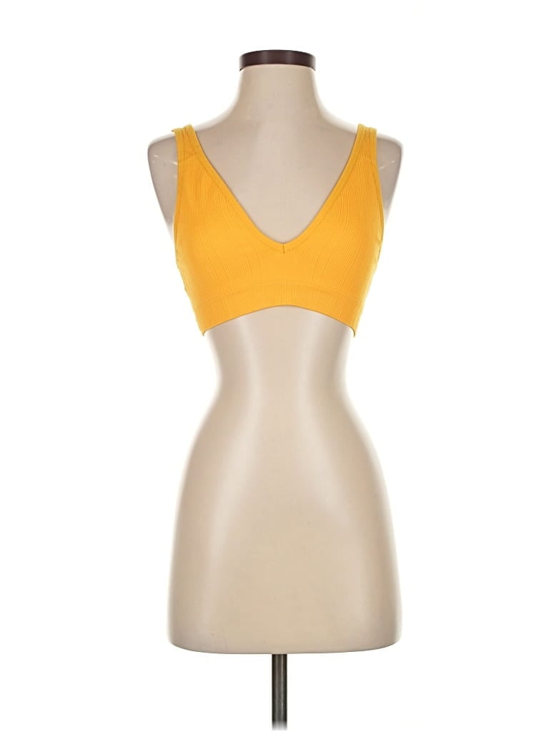 Pre-owned Victoria's Secret Pink Sports Bra In Yellow
