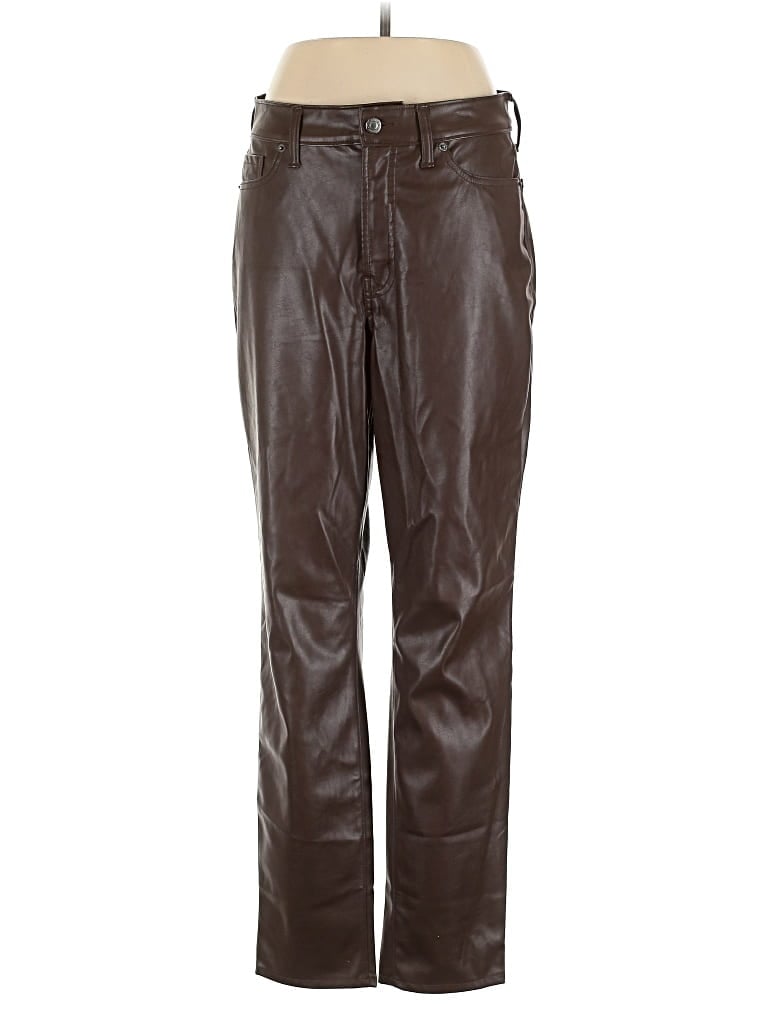 Pre-owned Old Navy Faux Leather Pants In Brown