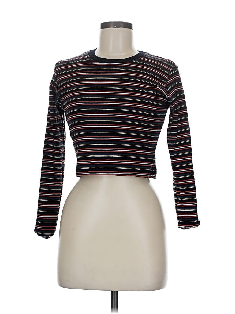 Pre-owned Brandy Melville Long Sleeve Top Black Boatneck Tops