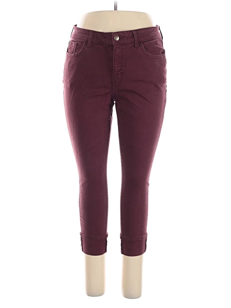 Pre-owned Warp & Weft Jeggings In Burgundy