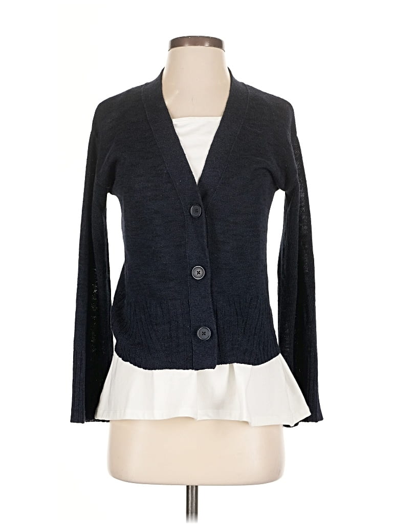 Pre-owned Banana Republic Factory Store Cardigan Sweater In Blue