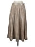 Maeve 100% Polyester Metallic Silver Gold Casual Skirt Size S - photo 2