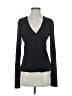 DKNY 100% Silk Black Long Sleeve Top Size P (petite) - photo 1