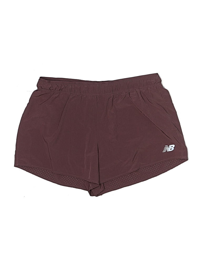Pre-owned New Balance Athletic Shorts In Burgundy