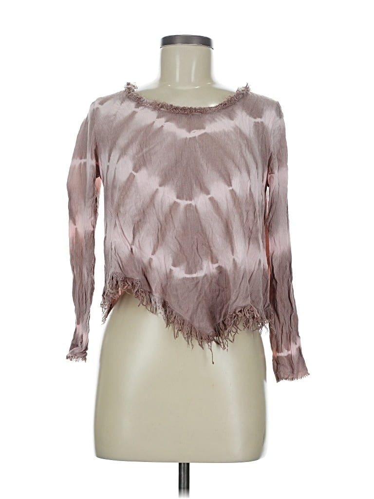 Pre-owned Vintage Havana 3/4 Sleeve Blouse In Pink