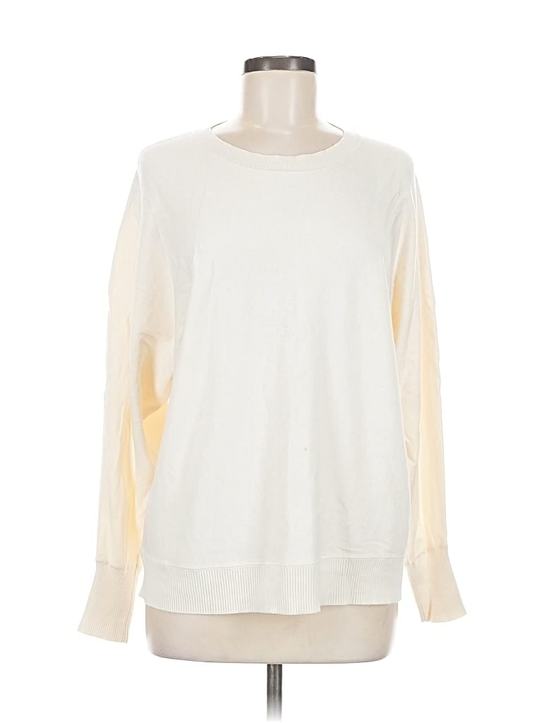 Pre-owned Ann Taylor Loft Sweatshirt In White