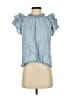 Stellah Blue Short Sleeve Blouse Size S - photo 1