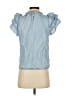 Stellah Blue Short Sleeve Blouse Size S - photo 2
