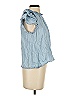 Stellah Blue Short Sleeve Blouse Size S - photo 4