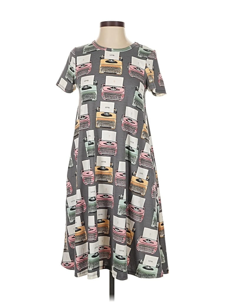 Pre-owned Lularoe Casual Dress In Gray