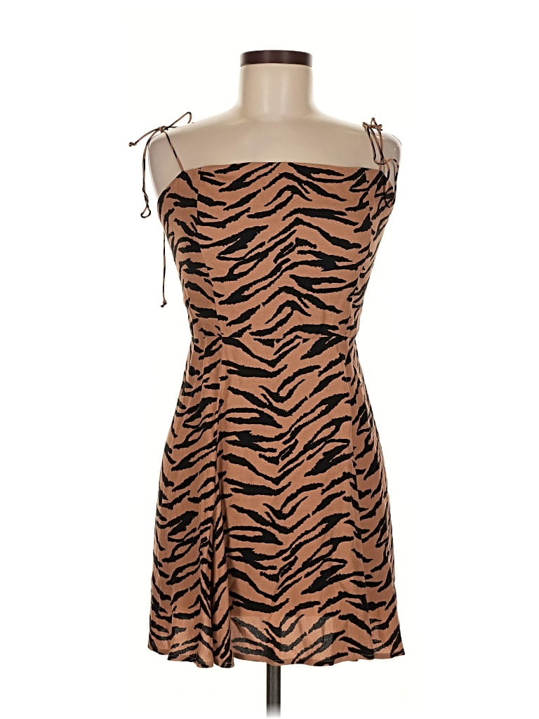 Pre-owned Reformation Casual Dress In Brown