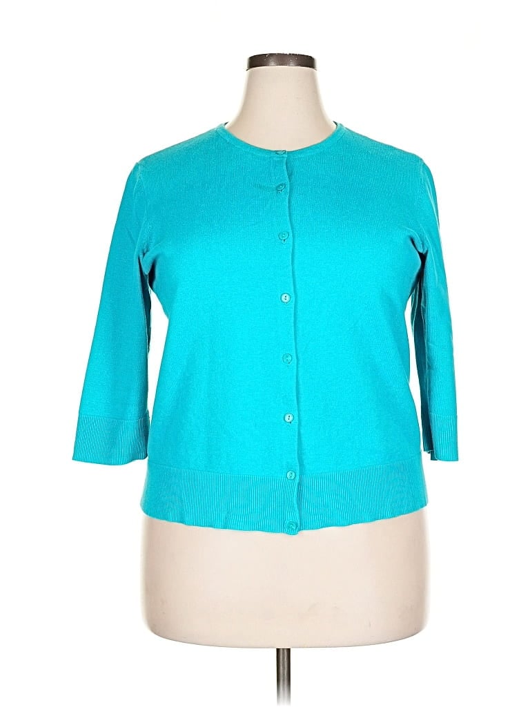 Pre-owned Croft & Barrow Cardigan Sweater In Blue